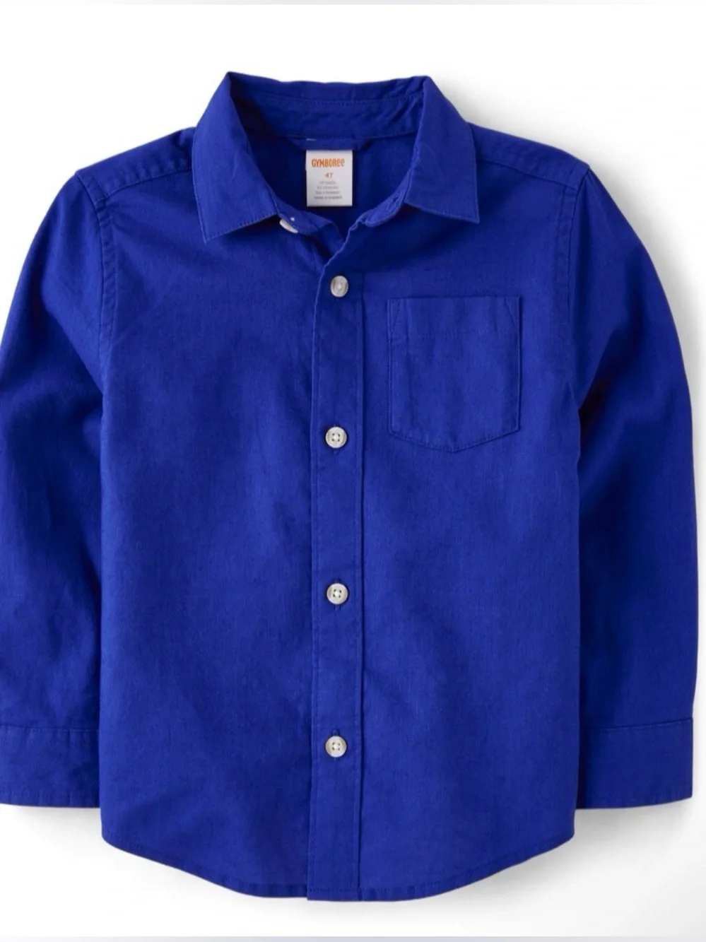 Gymboree Boys’ ‘Dad and Me’ Blue Linen-Blend Button Down Shirt Size 6